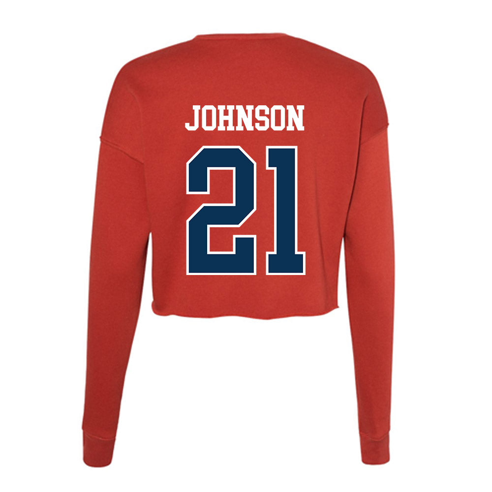 Saginaw Valley - NCAA Women's Basketball : Kaitlyn Johnson - Women's Cropped Crew Fleece-1