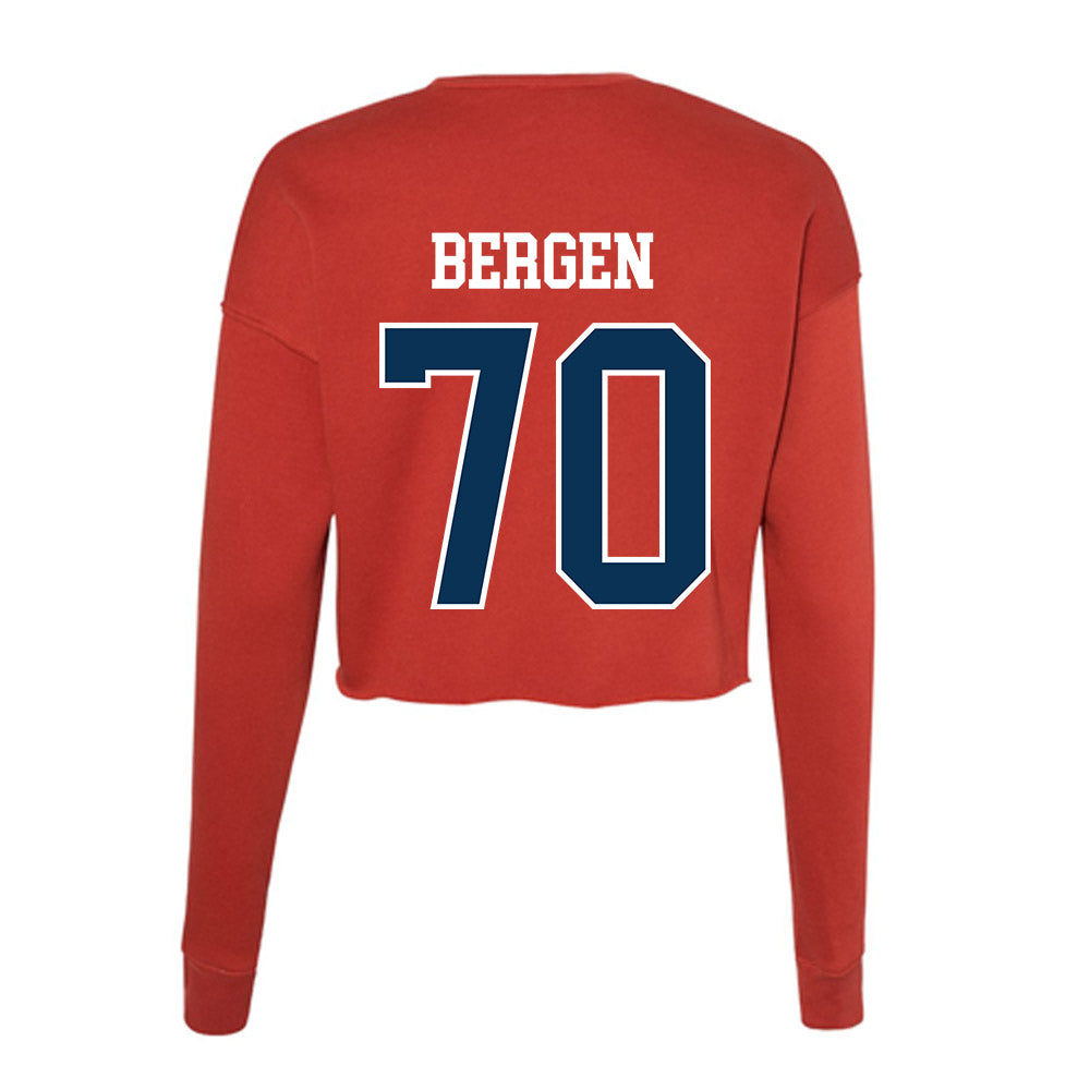 Saginaw Valley - NCAA Football : Liam Bergen - Women's Cropped Crew Fleece-1