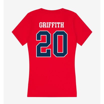 Saginaw Valley - NCAA Men's Soccer : Justin Griffith - Women's V-Neck T-Shirt-1