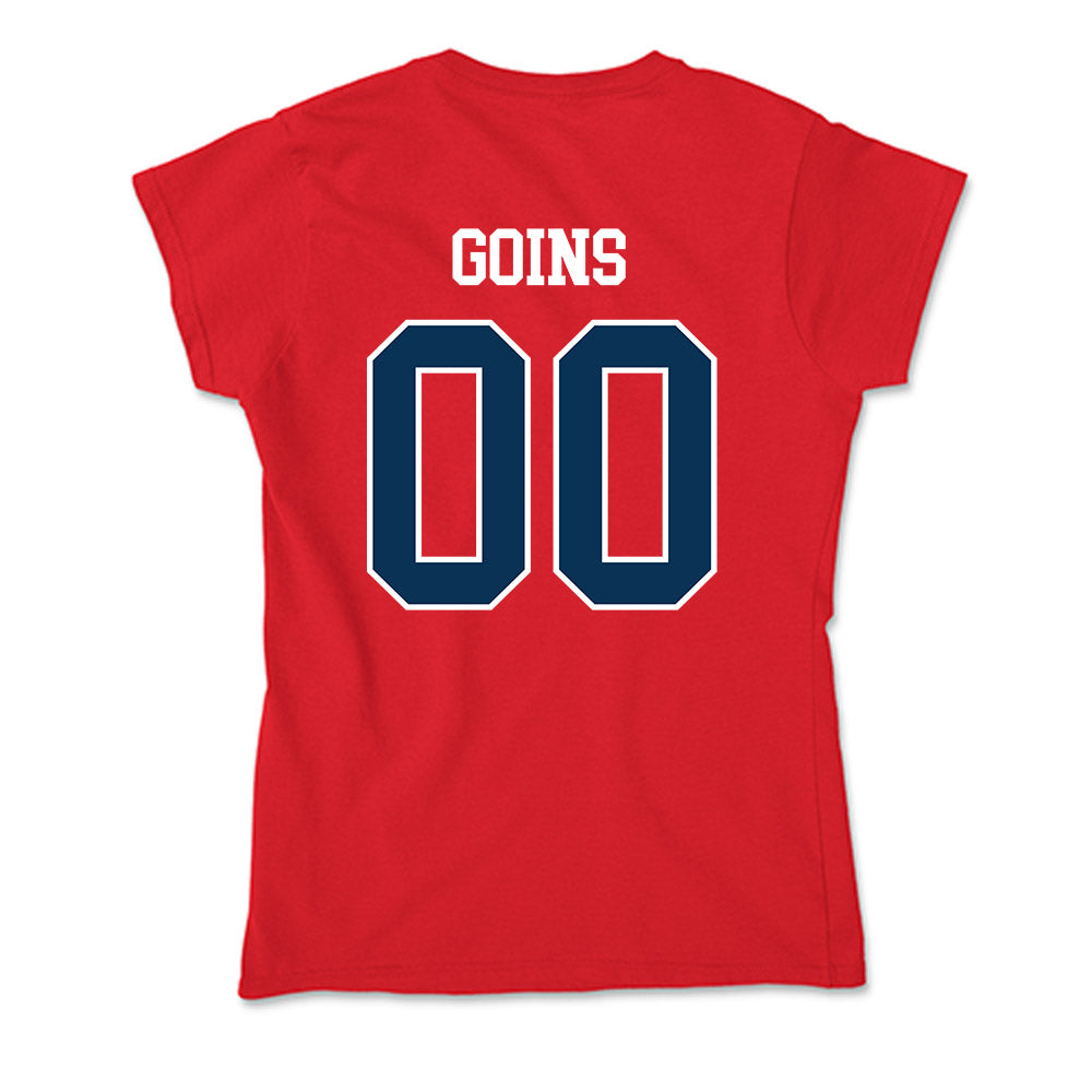 Saginaw Valley - NCAA Men's Basketball : Cyrus Goins - Soft Style Women’s T-Shirt-1