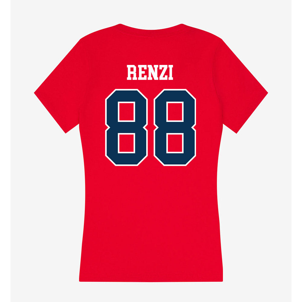 Saginaw Valley - NCAA Football : Michael Renzi - Women's V-Neck T-Shirt-1