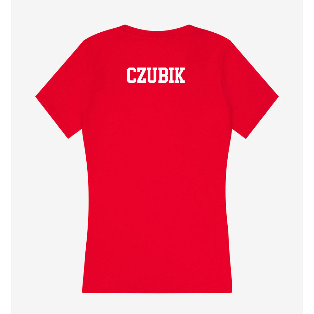 Saginaw Valley - NCAA Women's Track & Field : Gracie Czubik - Women's V-Neck T-Shirt-1