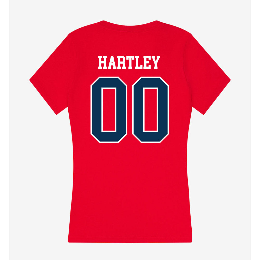 Saginaw Valley - NCAA Baseball : Jaxon Hartley - Women's V-Neck T-Shirt-1