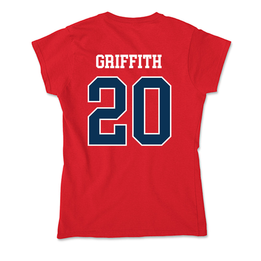 Saginaw Valley - NCAA Men's Soccer : Justin Griffith - Soft Style Women’s T-Shirt-1
