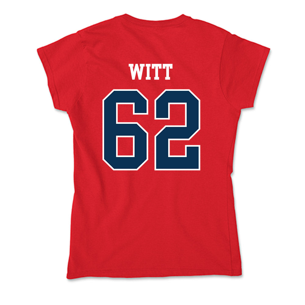 Saginaw Valley - NCAA Football : Trevor Witt - Soft Style Women’s T-Shirt-1
