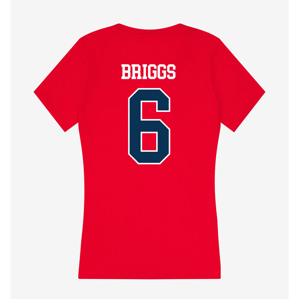 Saginaw Valley - NCAA Baseball : Sam Briggs - Women's V-Neck T-Shirt-1