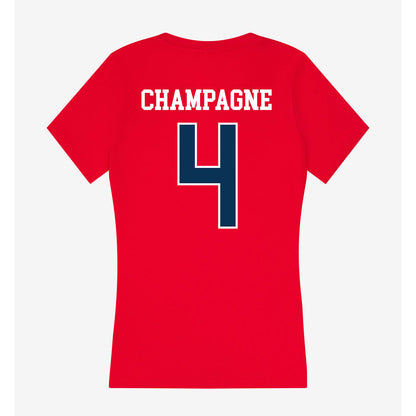 Saginaw Valley - NCAA Men's Basketball : Jake Champagne - Women's V-Neck T-Shirt-1