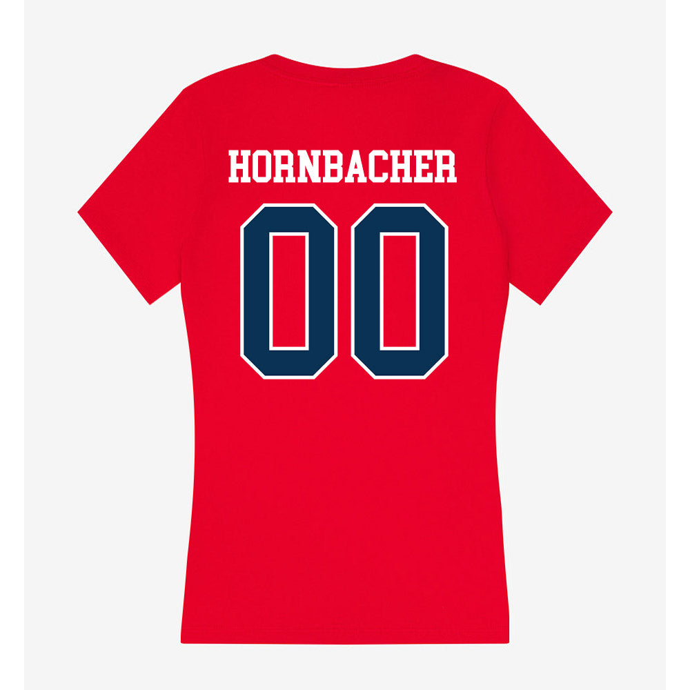 Saginaw Valley - NCAA Football : Max Hornbacher - Women's V-Neck T-Shirt-1