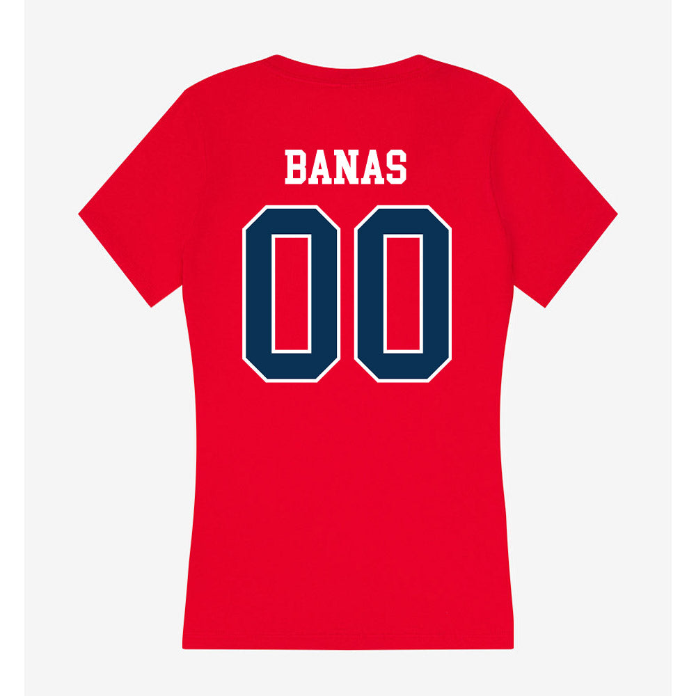 Saginaw Valley - NCAA Baseball : Noah Banas - Women's V-Neck T-Shirt-1