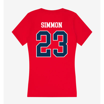Saginaw Valley - NCAA Baseball : Brayden Simmon - Women's V-Neck T-Shirt-1