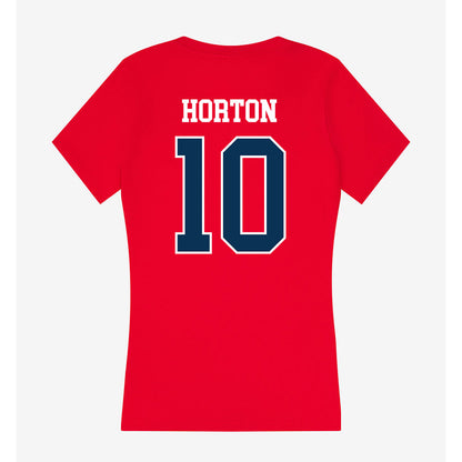 Saginaw Valley - NCAA Football : Brandon Horton - Women's V-Neck T-Shirt-1