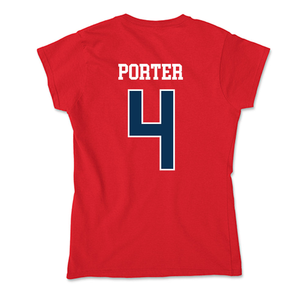 Saginaw Valley - NCAA Football : Landon Porter - Soft Style Women’s T-Shirt-1