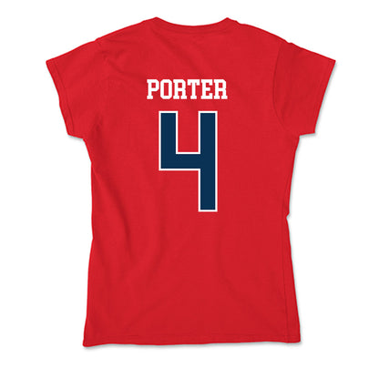Saginaw Valley - NCAA Football : Landon Porter - Soft Style Women’s T-Shirt-1