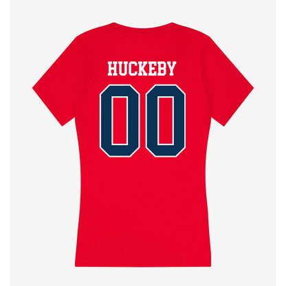 Saginaw Valley - NCAA Men's Basketball : Wilson Huckeby - Women's V-Neck T-Shirt-1
