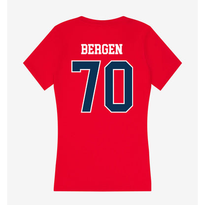Saginaw Valley - NCAA Football : Liam Bergen - Women's V-Neck T-Shirt-1
