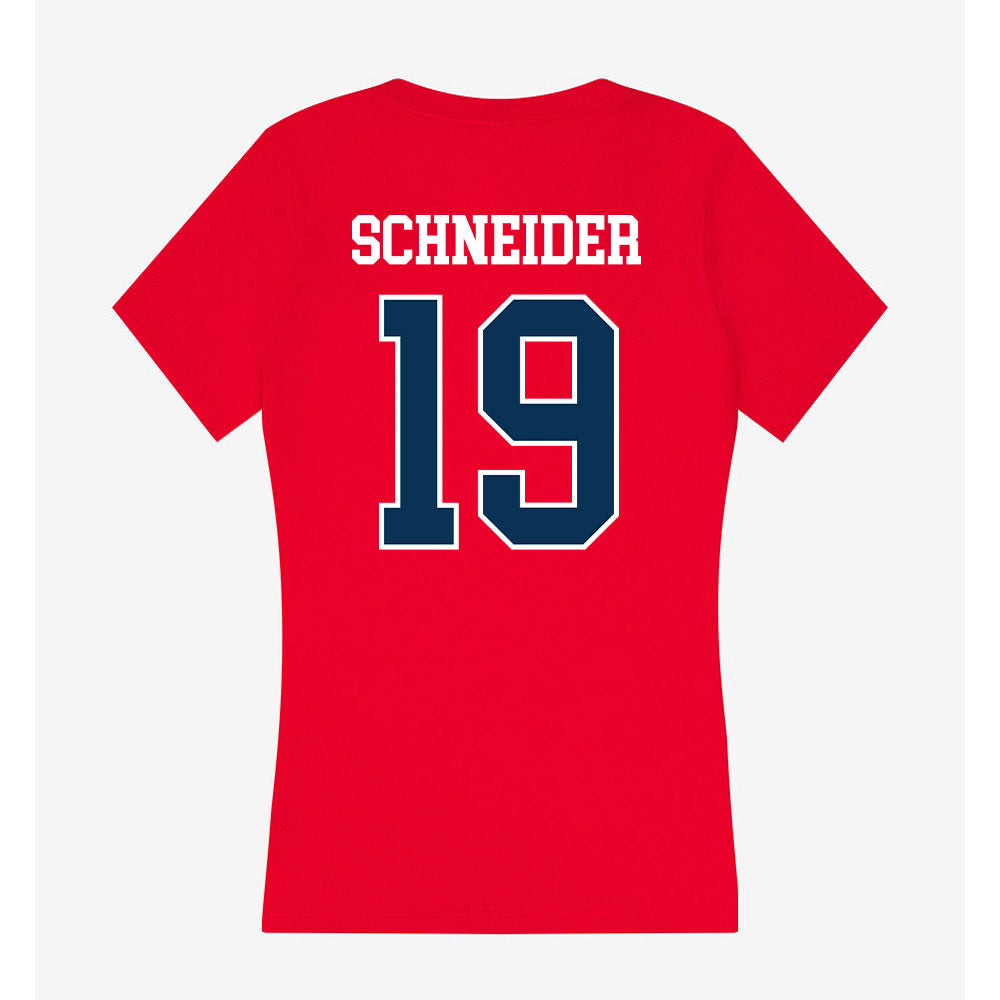Saginaw Valley - NCAA Women's Lacrosse : Ally Schneider - Women's V-Neck T-Shirt-1