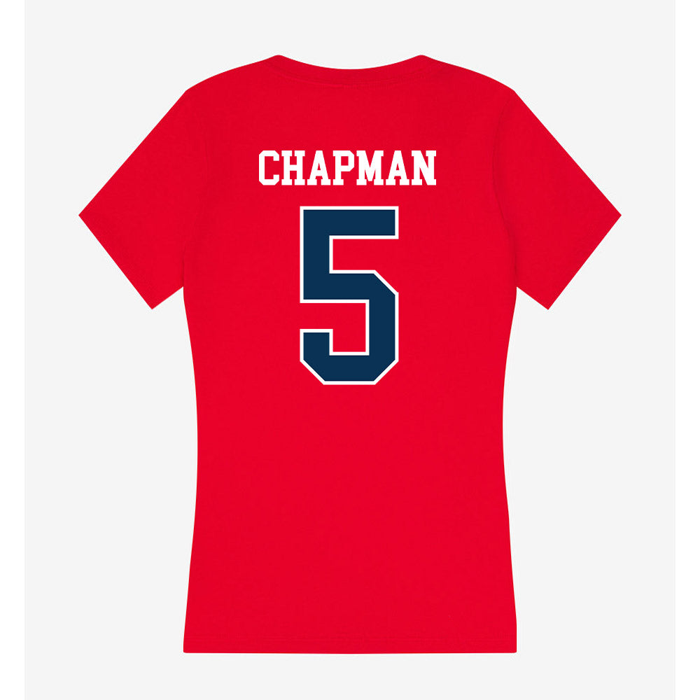 Saginaw Valley - NCAA Men's Basketball : Randy Chapman - Women's V-Neck T-Shirt-1