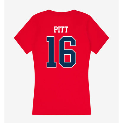 Saginaw Valley - NCAA Baseball : Jacob Pitt - Women's V-Neck T-Shirt-1