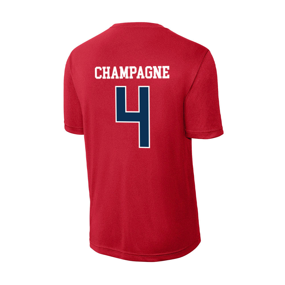 Saginaw Valley - NCAA Men's Basketball : Jake Champagne - Activewear T-Shirt-1