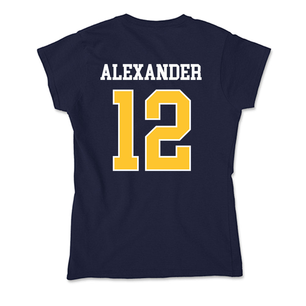 North Carolina A&T - NCAA Women's Basketball : Drew Alexander - Soft Style Women’s T-Shirt-1