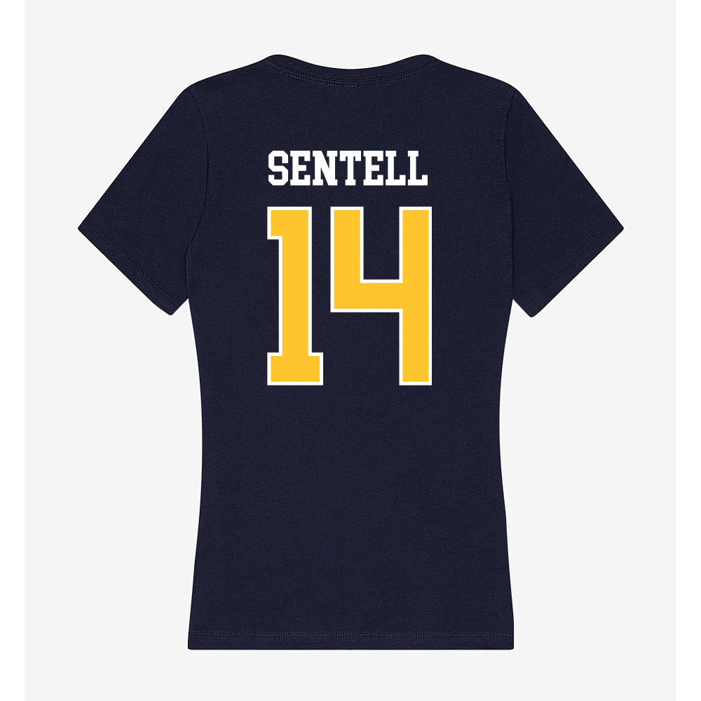 North Carolina A&T - NCAA Baseball : Gavin Sentell - Women's V-Neck T-Shirt-1