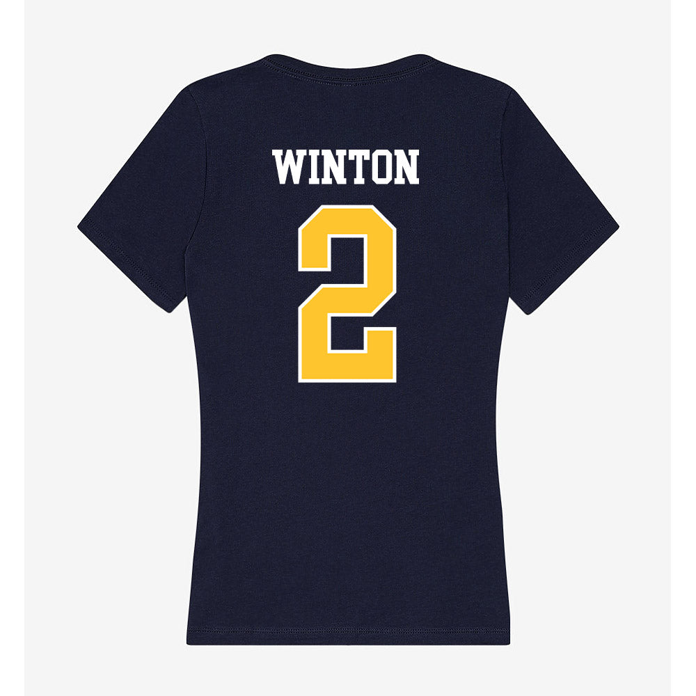 North Carolina A&T - NCAA Women's Volleyball : Zariah Winton - Women's V-Neck T-Shirt-1