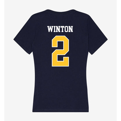 North Carolina A&T - NCAA Women's Volleyball : Zariah Winton - Women's V-Neck T-Shirt-1