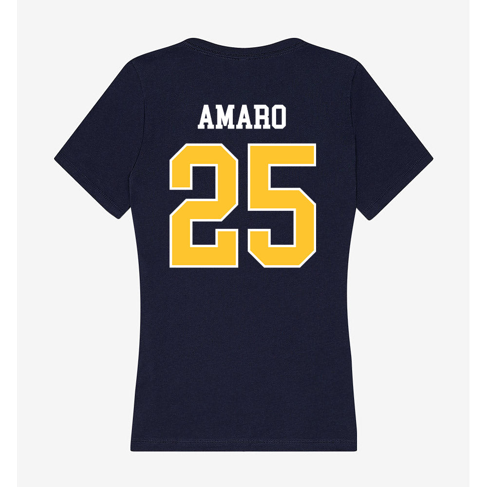 North Carolina A&T - NCAA Baseball : Kristian Amaro - Women's V-Neck T-Shirt-1