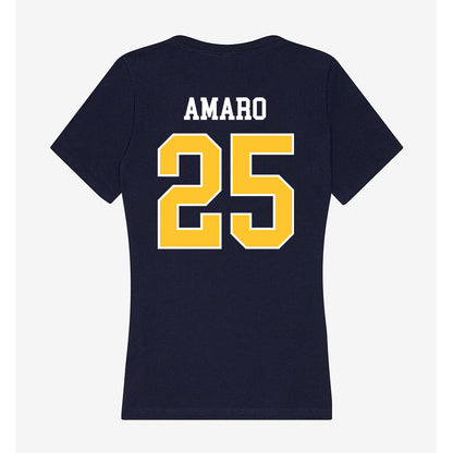 North Carolina A&T - NCAA Baseball : Kristian Amaro - Women's V-Neck T-Shirt-1