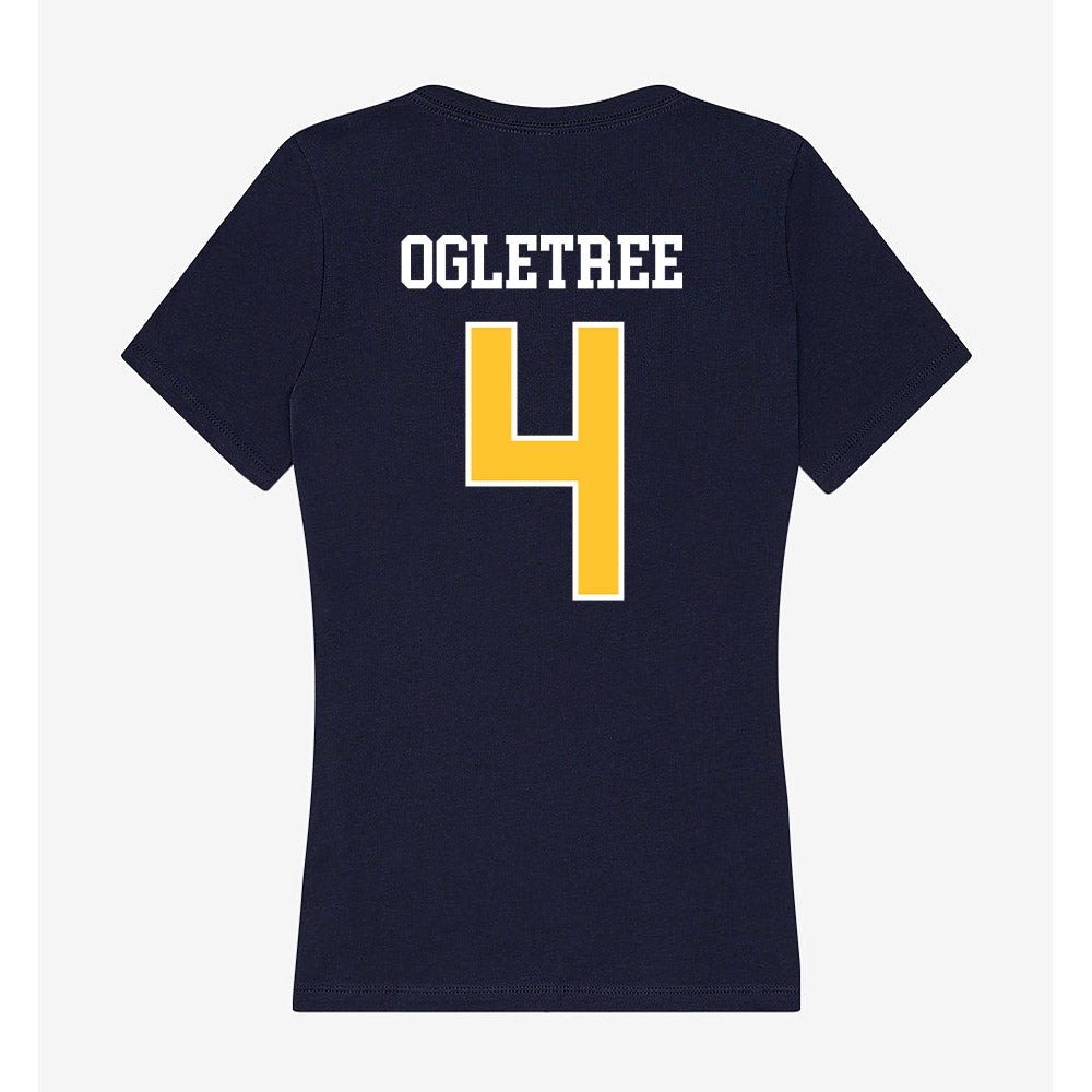 North Carolina A&T - NCAA Men's Basketball : Bryson Ogletree - Women's V-Neck T-Shirt-1