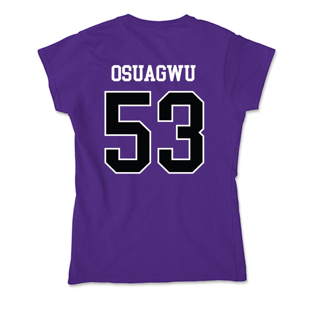 Stonehill - NCAA Football : Joshua Osuagwu - Soft Style Women’s T-Shirt-1