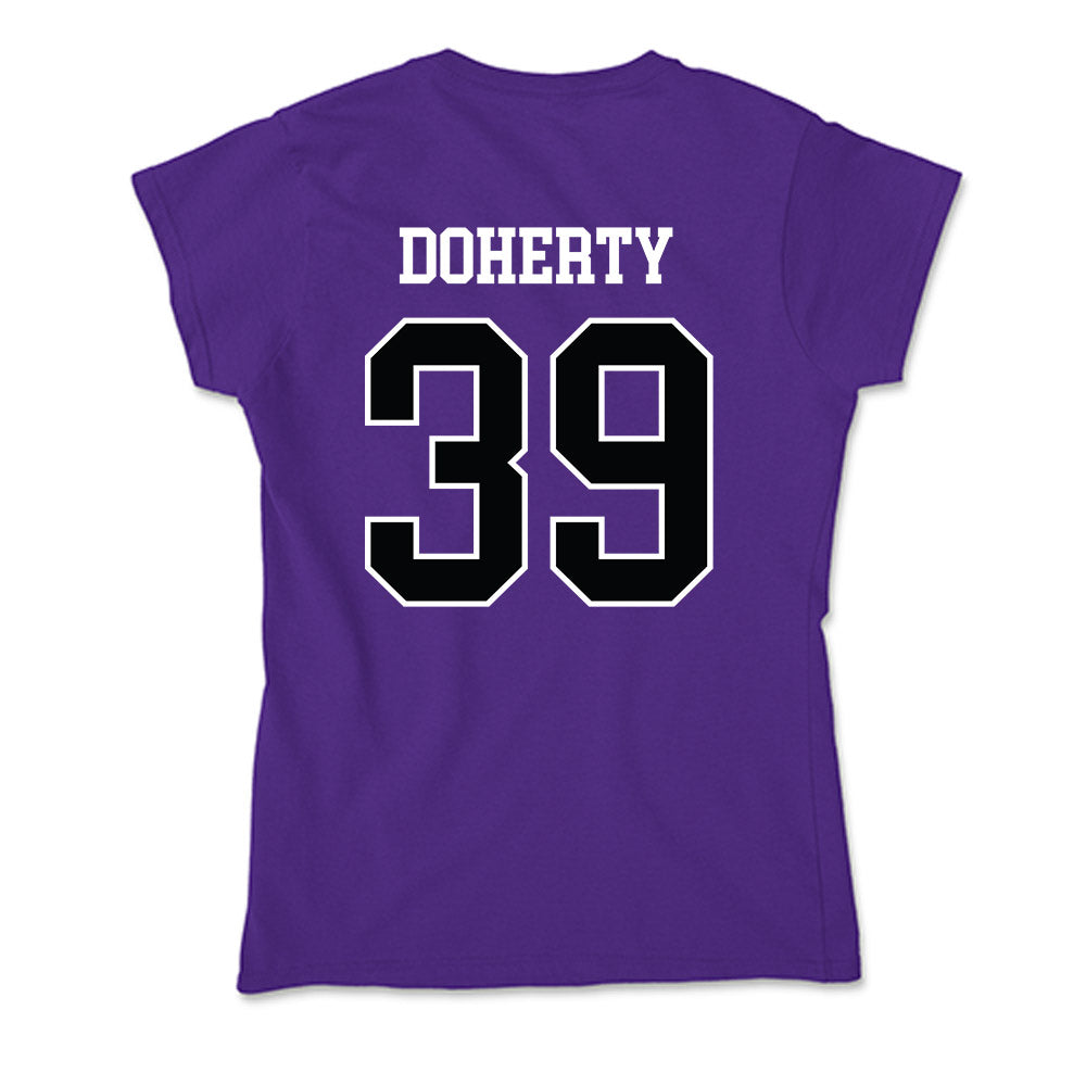 Stonehill - NCAA Men's Soccer : Killian Doherty - Soft Style Women’s T-Shirt-1