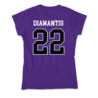 Stonehill - NCAA Men's Basketball : Charles Diamantis - Soft Style Women’s T-Shirt-1