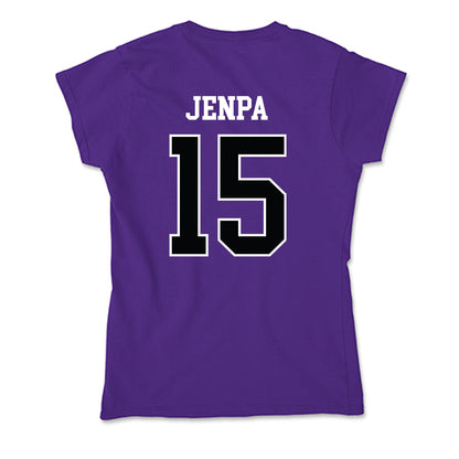 Stonehill - NCAA Men's Basketball : Norbu Jenpa - Soft Style Women’s T-Shirt-1