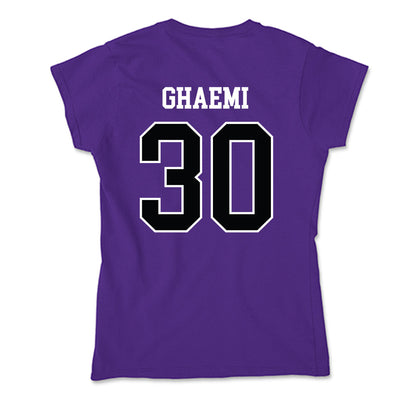 Stonehill - NCAA Men's Ice Hockey : Dylan Ghaemi - Soft Style Women’s T-Shirt-1