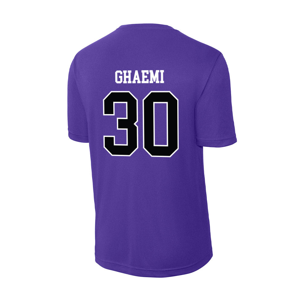 Stonehill - NCAA Men's Ice Hockey : Dylan Ghaemi - Activewear T-Shirt-1