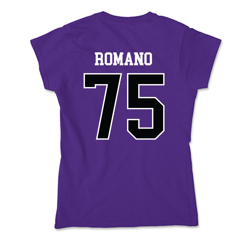 Stonehill - NCAA Football : Evan Romano - Soft Style Women’s T-Shirt-1