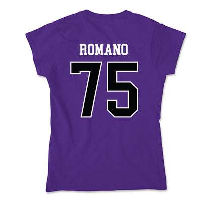 Stonehill - NCAA Football : Evan Romano - Soft Style Women’s T-Shirt-1