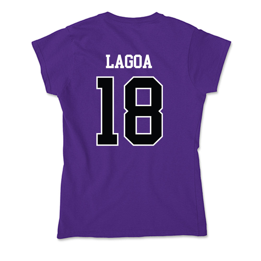Stonehill - NCAA Men's Soccer : Nathan Lagoa - Soft Style Women’s T-Shirt-1