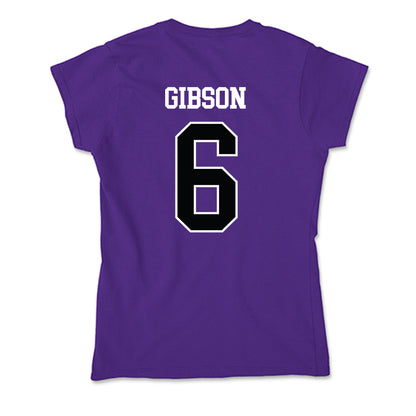 Stonehill - NCAA Men's Ice Hockey : Justin Gibson - Soft Style Women’s T-Shirt-1