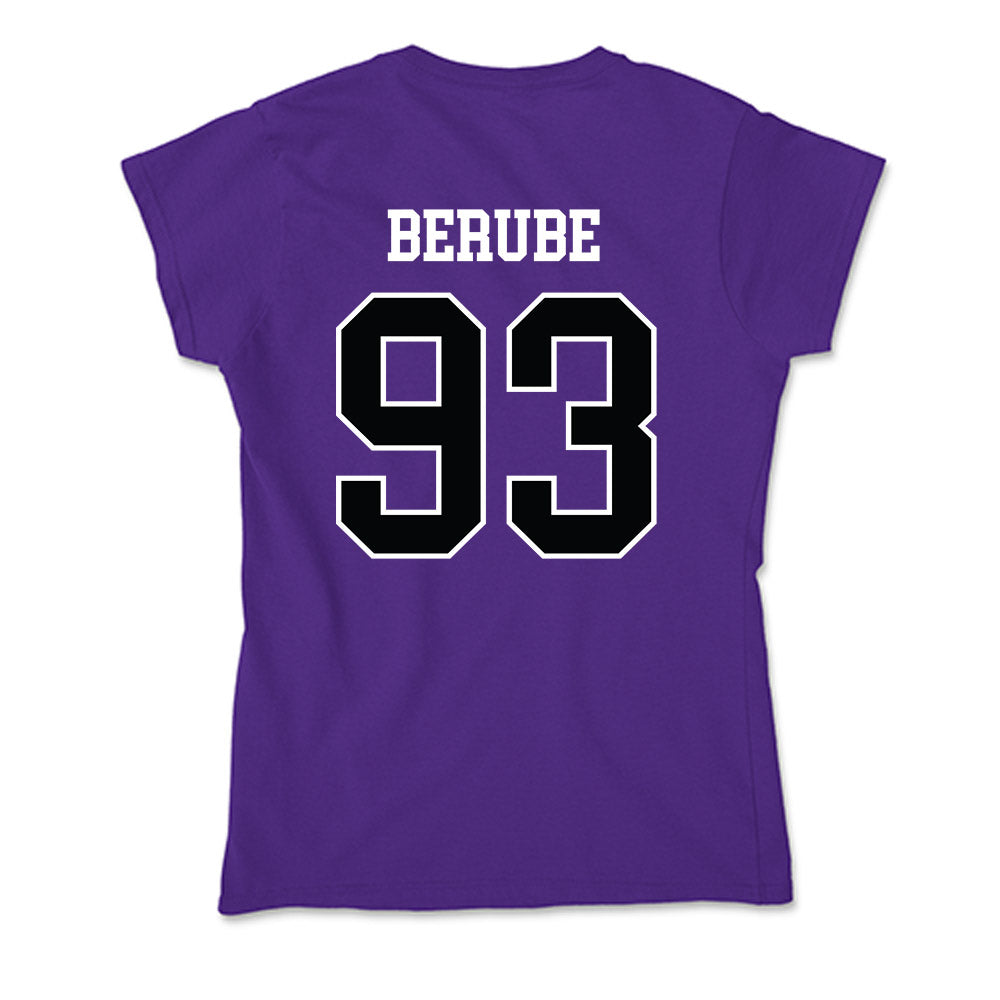 Stonehill - NCAA Football : Brenden Berube - Soft Style Women’s T-Shirt-1