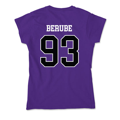 Stonehill - NCAA Football : Brenden Berube - Soft Style Women’s T-Shirt-1