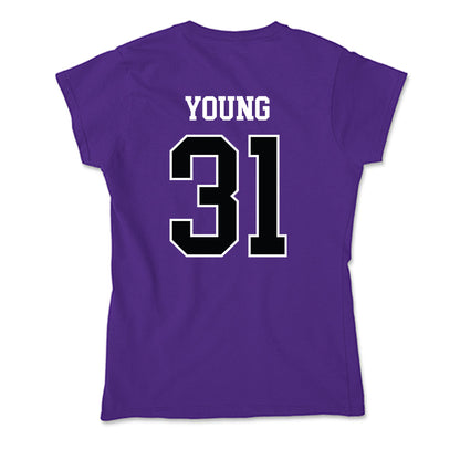 Stonehill - NCAA Football : Tyler Young - Soft Style Women’s T-Shirt-1