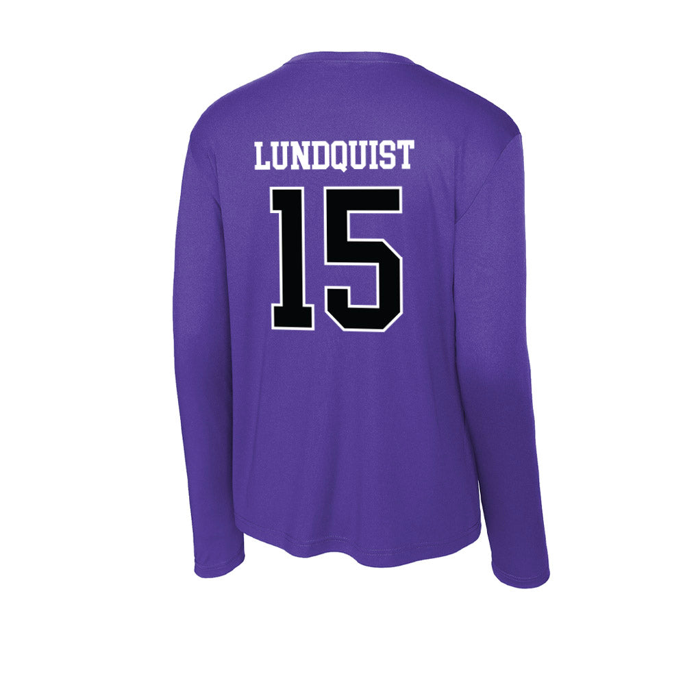 Stonehill - NCAA Baseball : Nick Lundquist - Activewear Long Sleeve T-Shirt-1