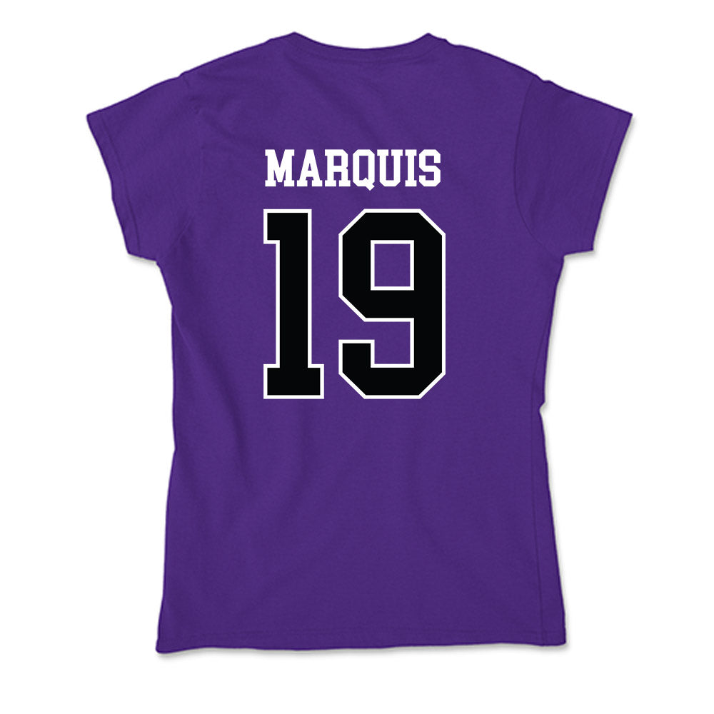 Stonehill - NCAA Men's Soccer : Ethan Marquis - Soft Style Women’s T-Shirt-1