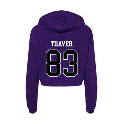 Stonehill - NCAA Football : Ashtin Traver - Women's Crop Fleece Hoodie-1
