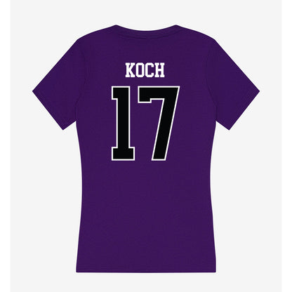 Stonehill - NCAA Women's Lacrosse : Jennaveve Koch - Women's V-Neck T-Shirt-1
