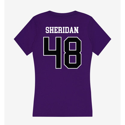 Stonehill - NCAA Football : Kevin Sheridan - Women's V-Neck T-Shirt-1