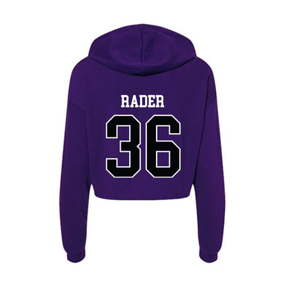 Stonehill - NCAA Baseball : Brayden Rader - Women's Crop Fleece Hoodie-1