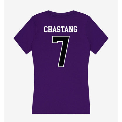 Stonehill - NCAA Men's Tennis : Alexis Chastang - Women's V-Neck T-Shirt-1